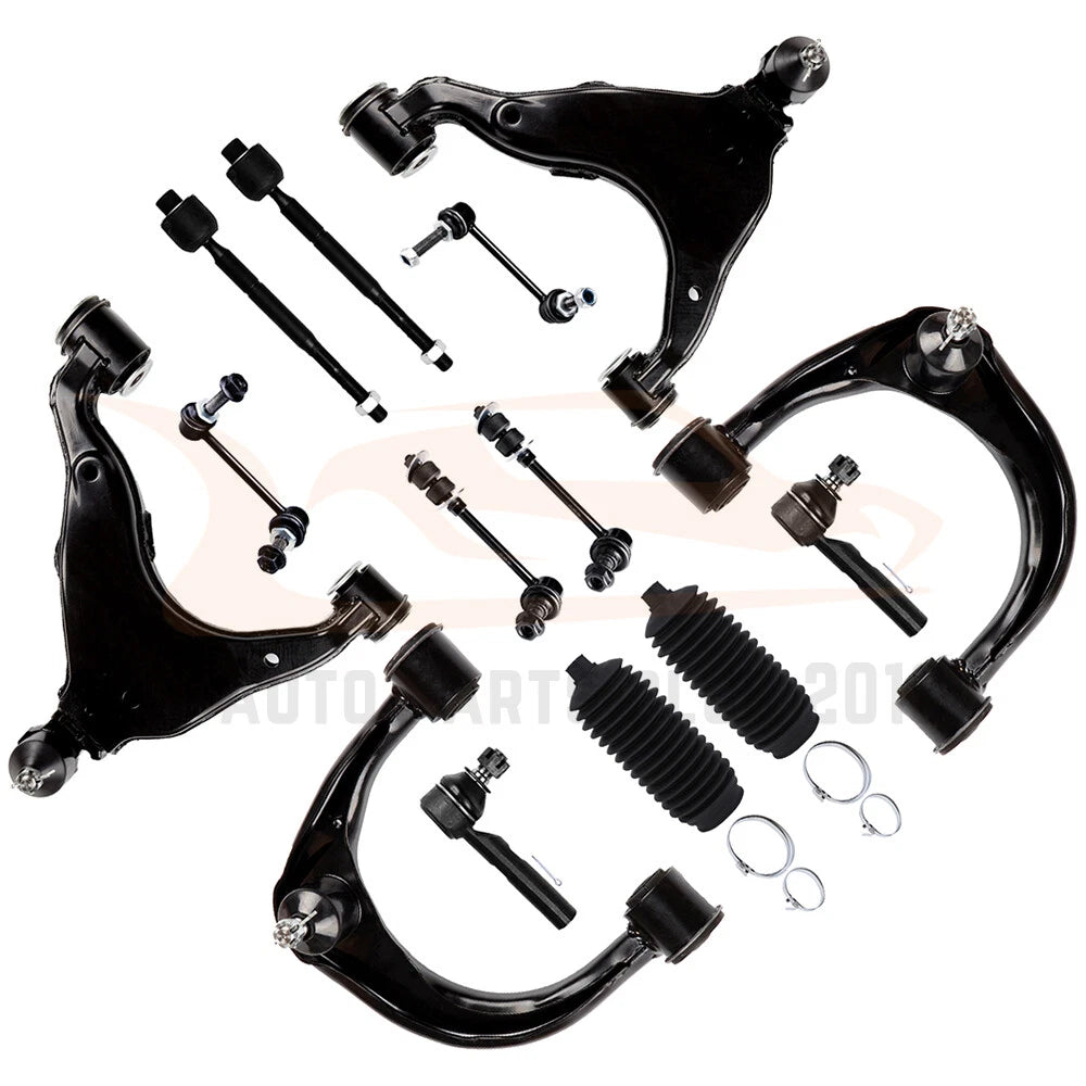 14Pcs Front Control Arm Tie Rod Sway Bar Rack Bellow for Toyota 4Runner (2003–2009)