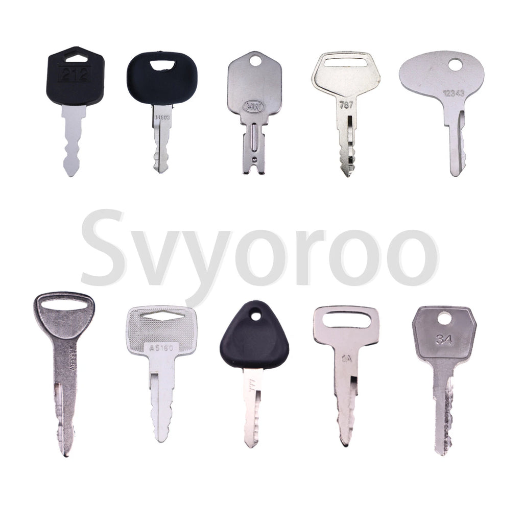 10 Master Keys for Toyota, Doosan, Daewoo, Volvo, Clark (Heavy Equipment)