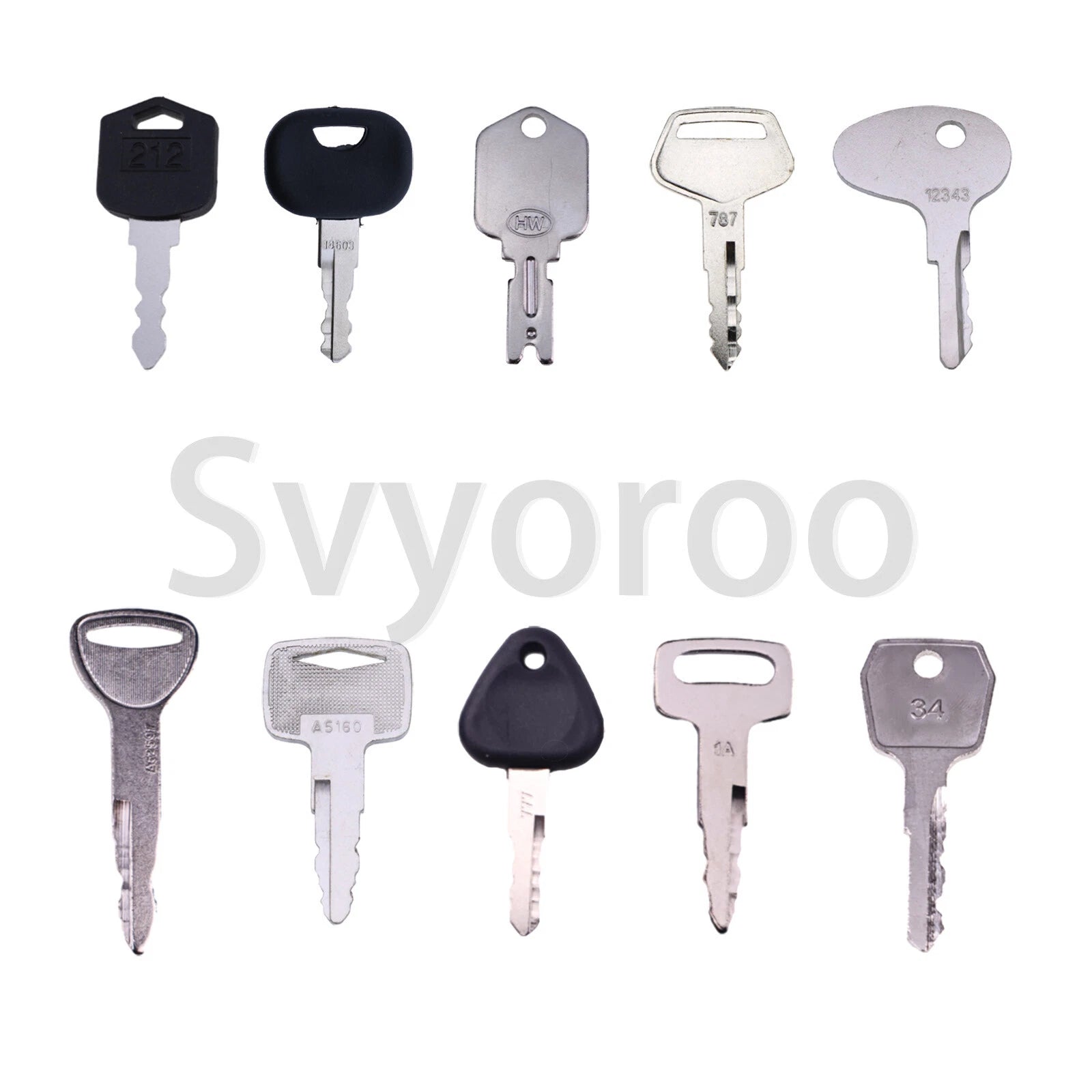 10 Master Keys for Toyota, Doosan, Daewoo, Volvo, Clark (Heavy Equipment)