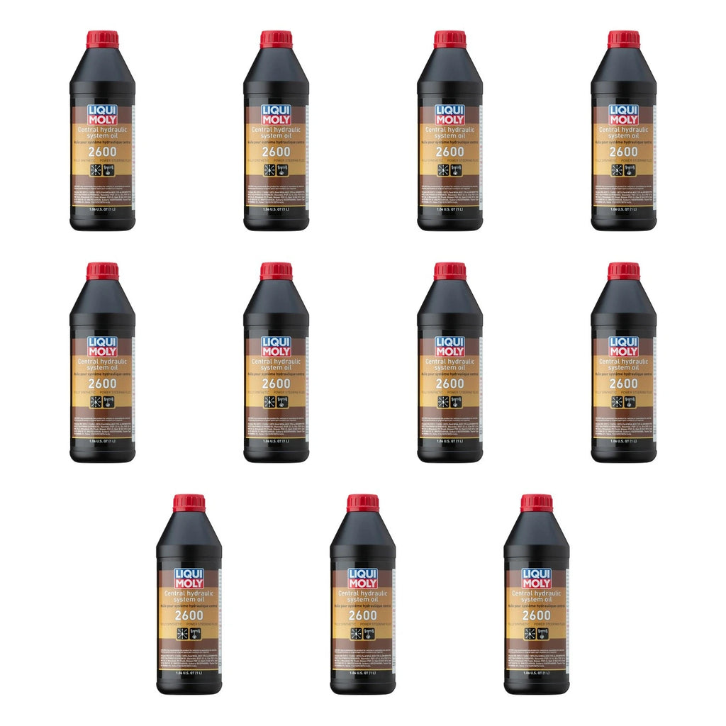 Set of 11 Liqui Moly Central Hydraulic System Oil 2600 (1L each)