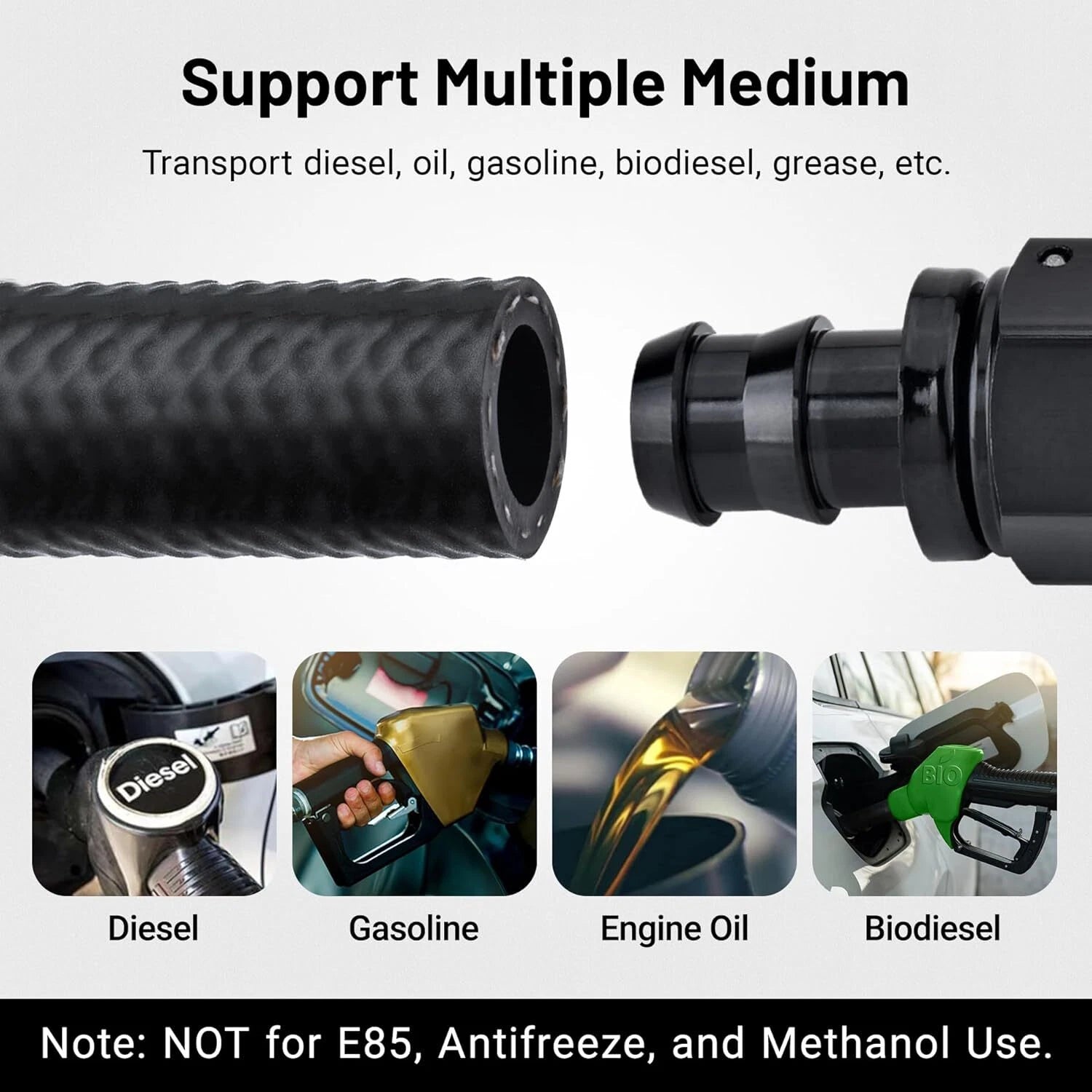 Rubber NBR Fuel and Gas Line Hose for Ford Toyota (2014–2024)