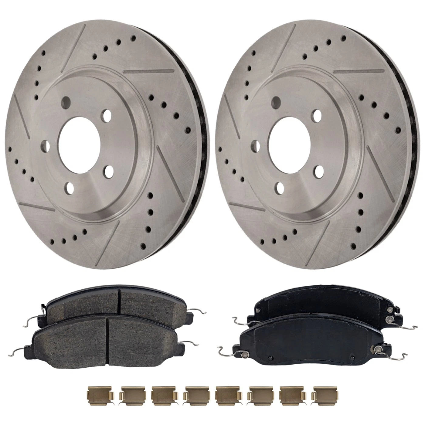 Front Brake Disc Rotors and Pads Kit for Ford Mustang (2011–2014)