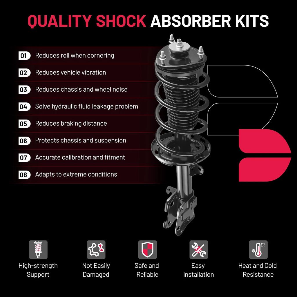 Front Struts, Rear Shocks, Sway Bars Kit for Honda Pilot (2009-2015)