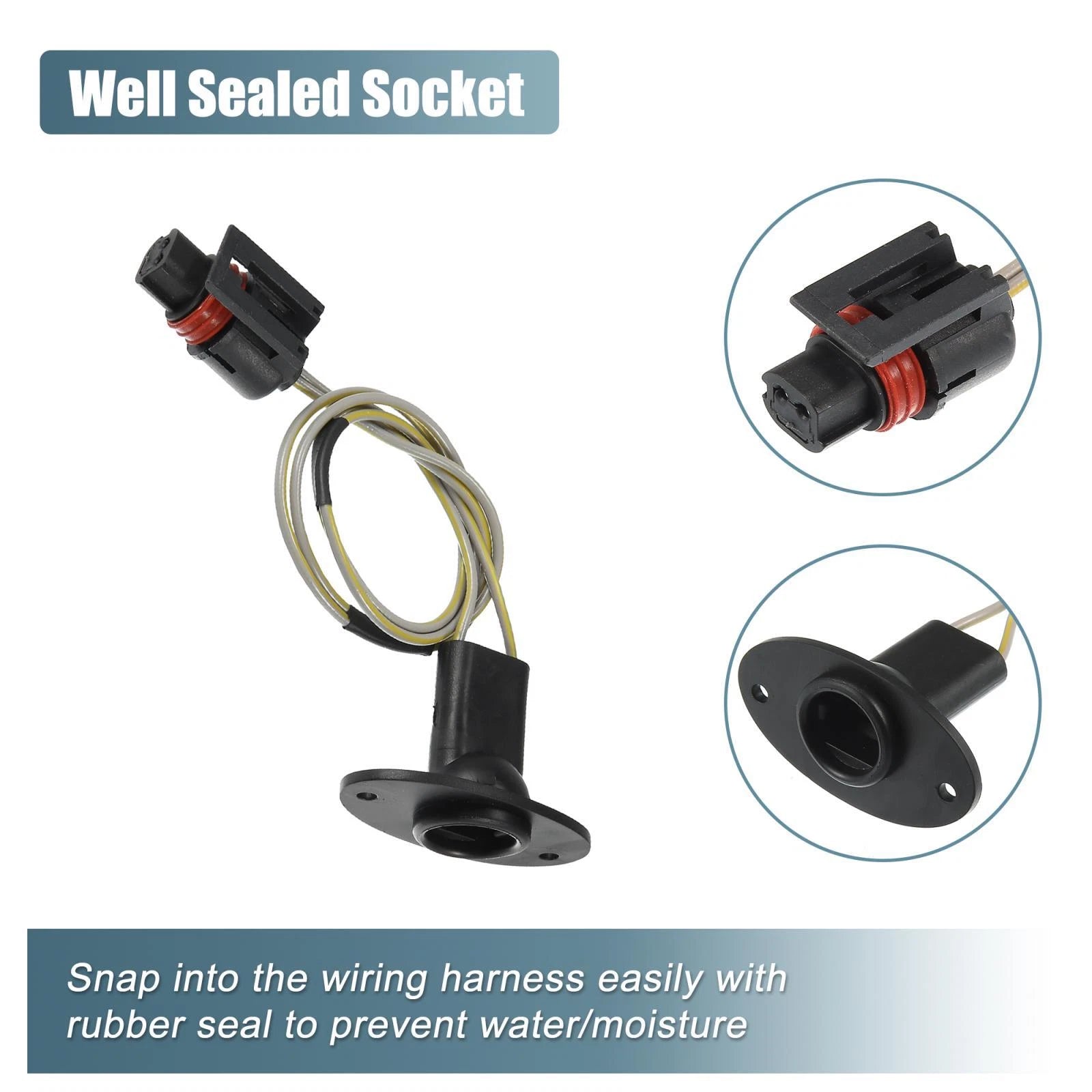 2X License Plate Light Wiring Harness Socket 5179988AB for Dodge Ram 1500 (2019–2023)