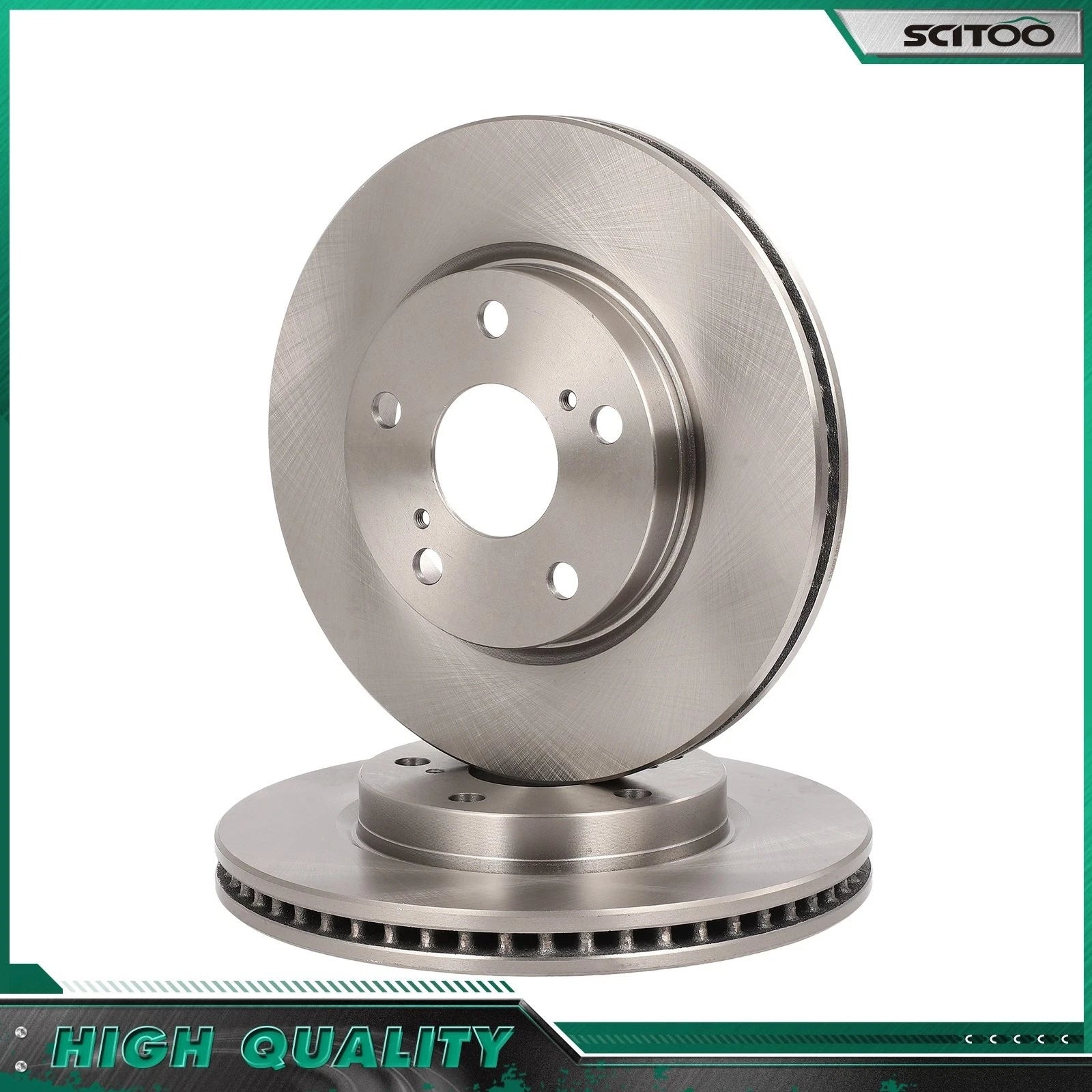 Front Brake Disc Rotors Vented for Lexus HS250H (2012–2018), Toyota Prius
