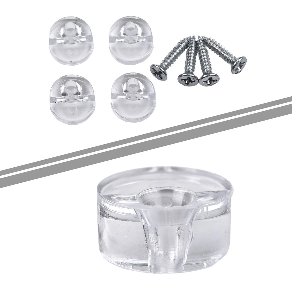 Set of 4 Mirror Wall Hanging Fixing Screws Clips for Frameless Mirrors