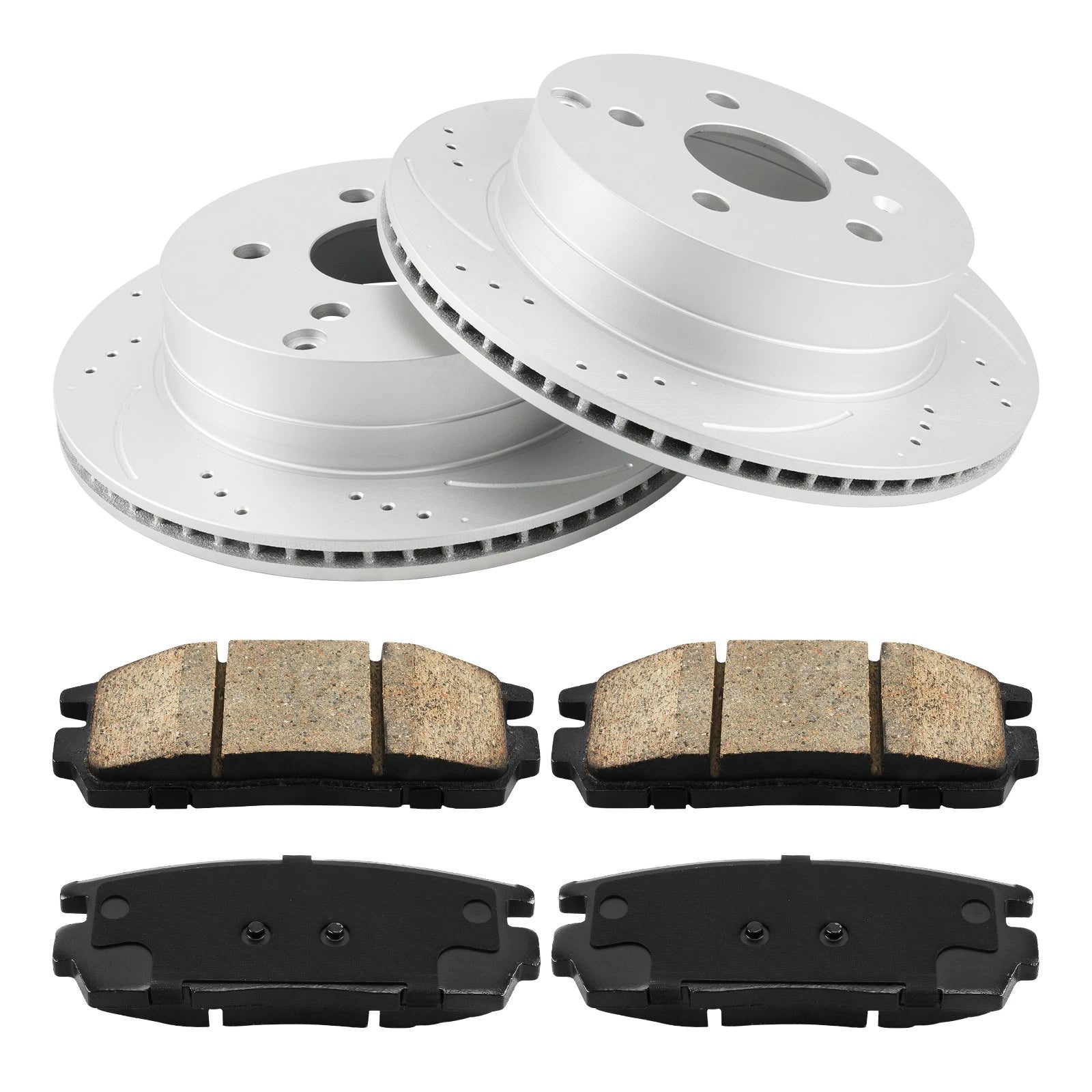 Rear Brake Pads Rotors Kit for Chevrolet Equinox GMC Terrain (2010–2017)