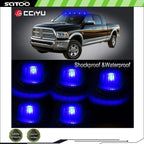 5PCS Smoke Lens Roof Cab Marker Light T10-8-3020-SMD Blue LED Bulbs for Ford