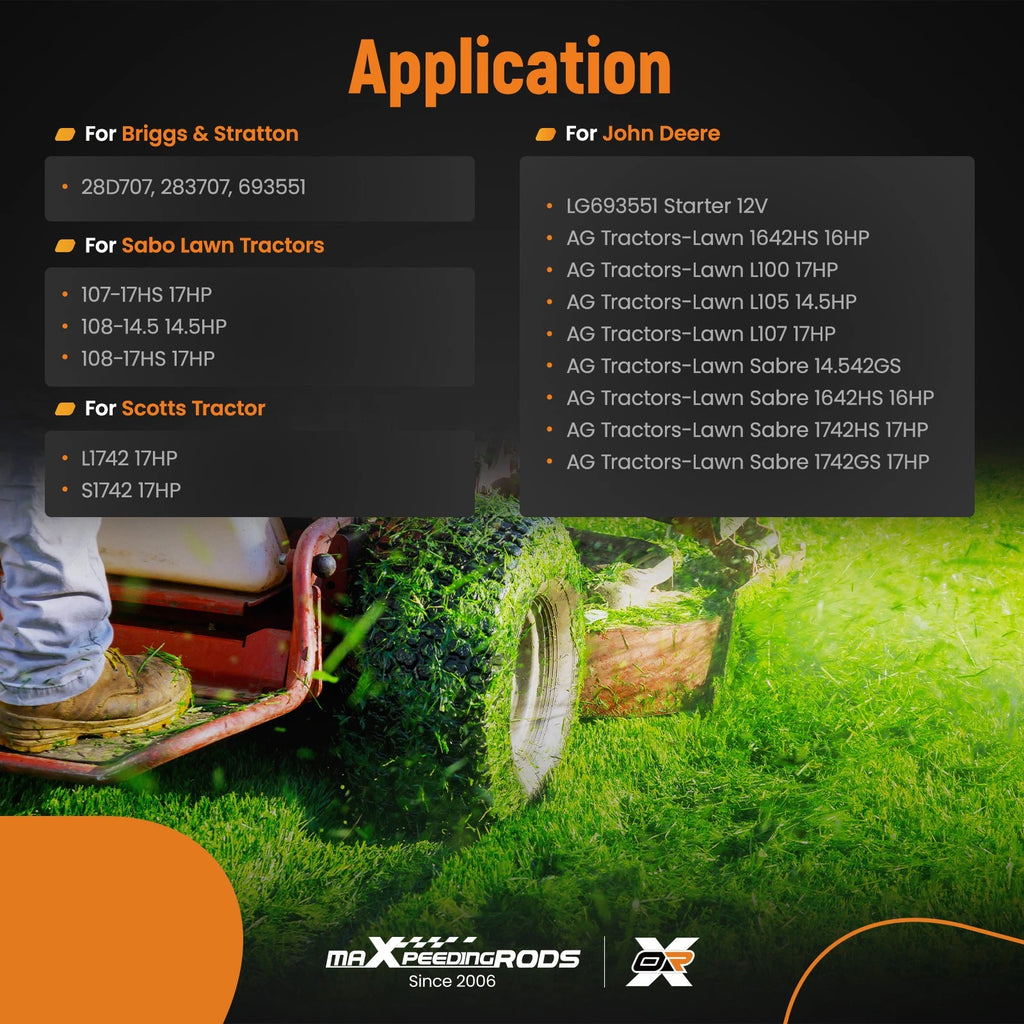 Starter Motor for Cub Cadet Tractor (YYYY–YYYY)