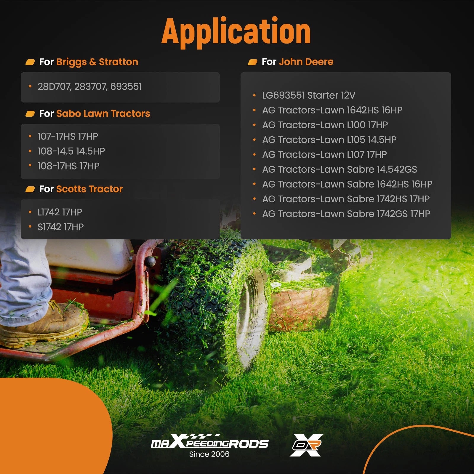 Starter Motor for Cub Cadet Tractor (YYYY–YYYY)