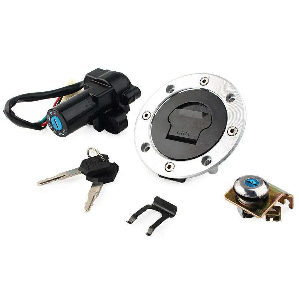 Ignition Switch Fuel Gas Cap Cover Seat Lock Key Set for Suzuki GS500 (2001-2012)