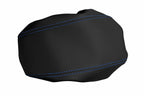 Leather Console Lid Armrest Cover for Ford Focus (2008–2011) Black Blue Stitch