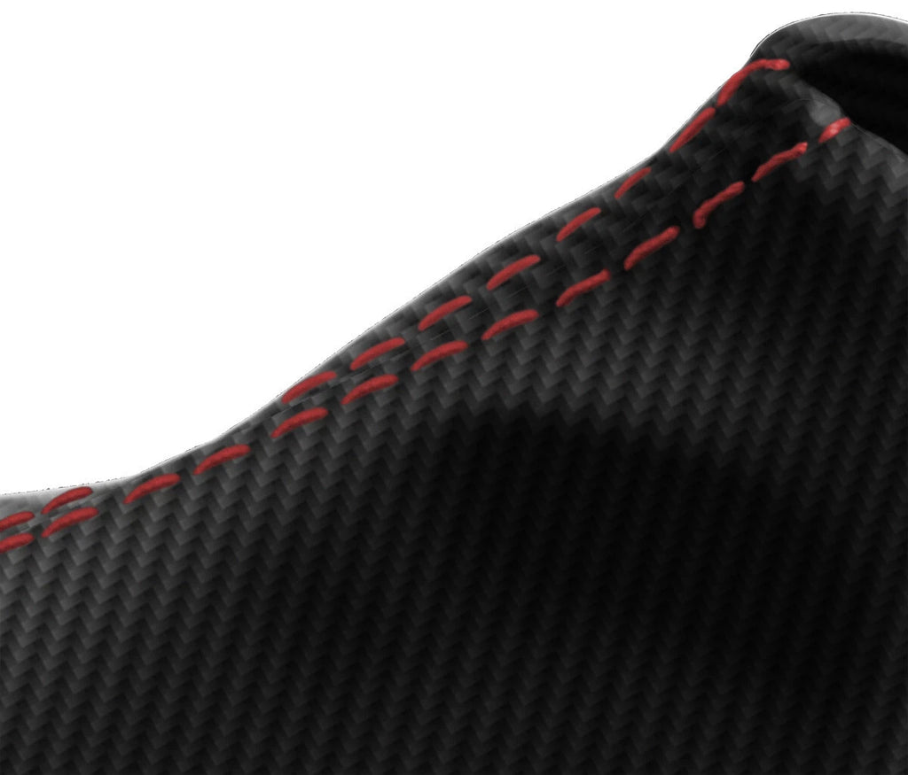 Automatic Shift Boot for Chevrolet Malibu (2008–2012) Red Stitch Carbon