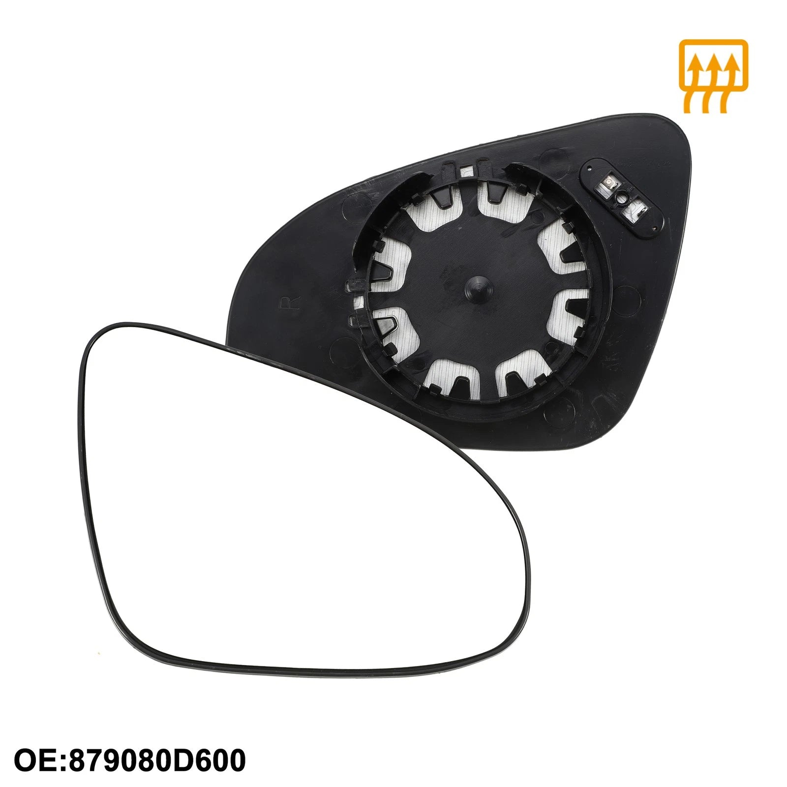 Heated Right Side Mirror Glass for Toyota Yaris (2010–2012) No. 879080D600
