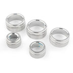 Set of 4 Air Conditioning Audio Button Switch Knob Covers for Toyota Camry (2018) Silver