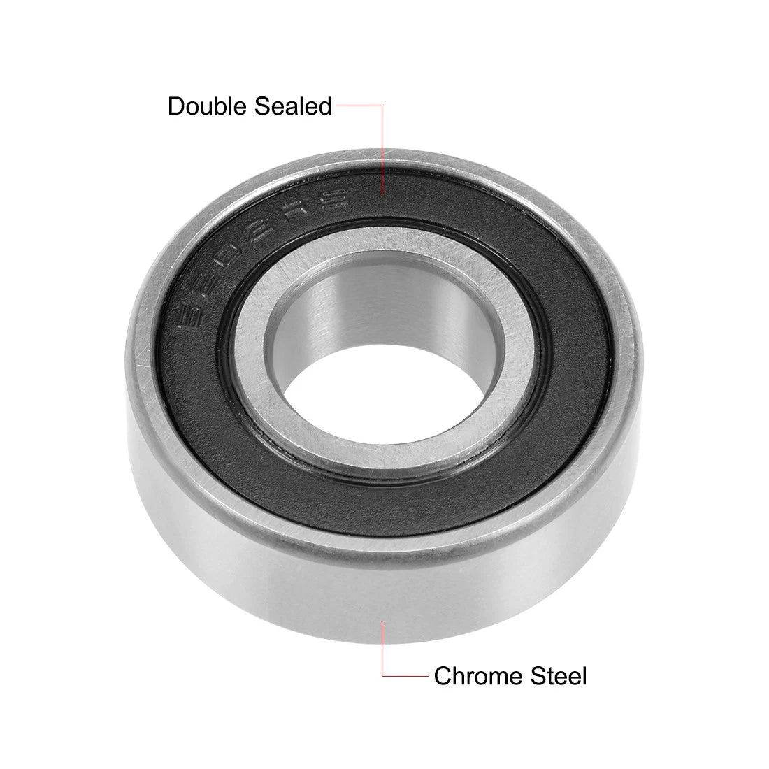 Set of 10 6202-2RS Deep Groove Ball Bearings 15x35x11mm Double Sealed Chrome