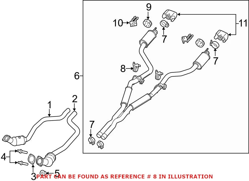 Exhaust System Hanger Bracket for Chrysler 300 Dodge Charger (OEM)