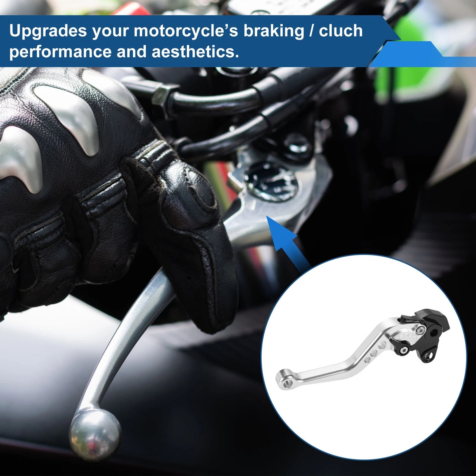 Set of 2 Long Brake Clutch Levers for Honda CBF1000 (2006–2010) Silver Tone
