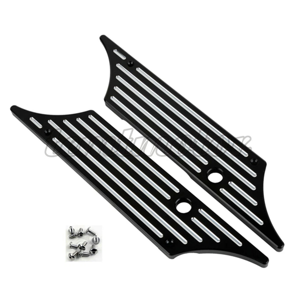 Black Hard Saddlebag Latch Cover for Harley Road King Street Electra Glide (1993–2013)