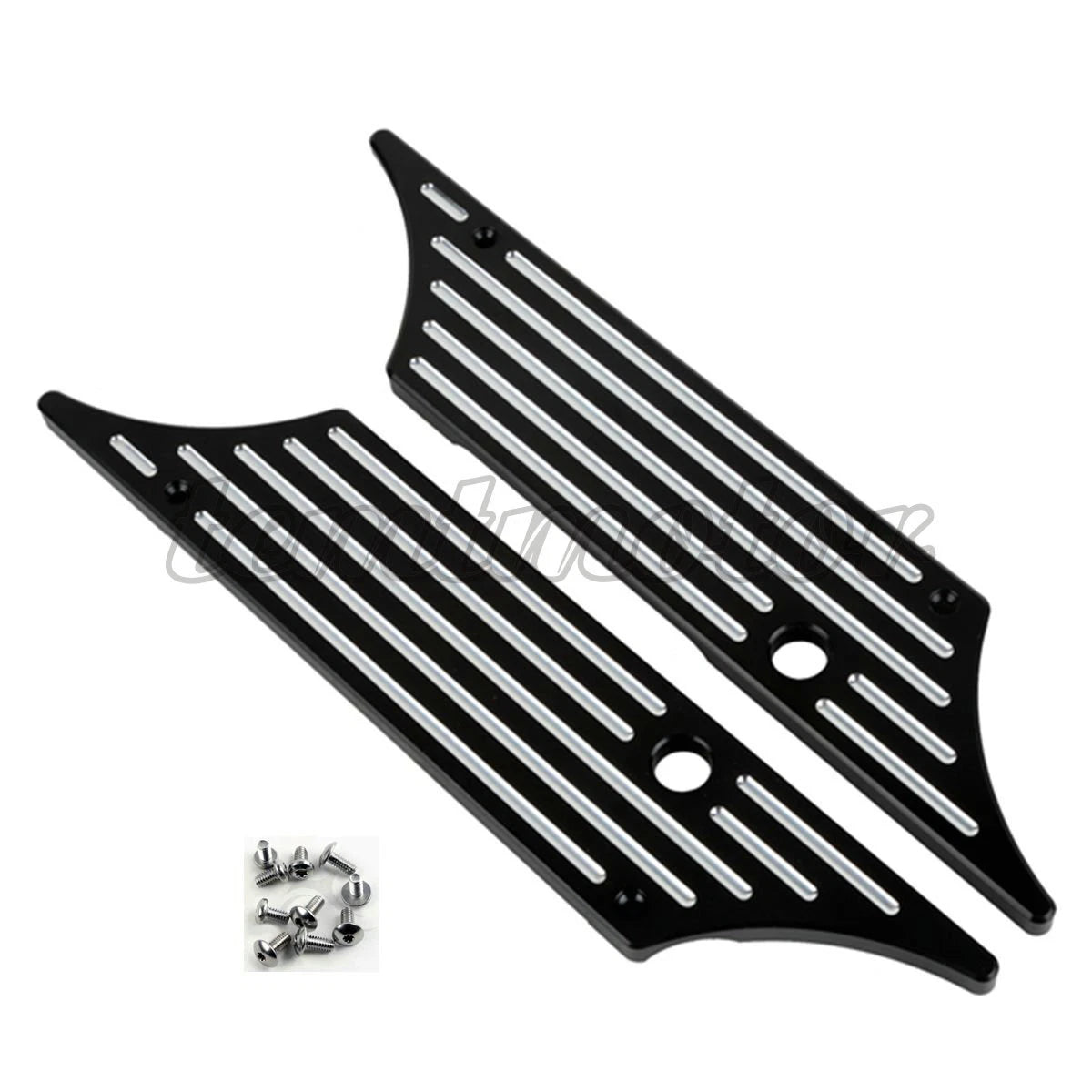 Black Hard Saddlebag Latch Cover for Harley Road King Street Electra Glide (1993–2013)