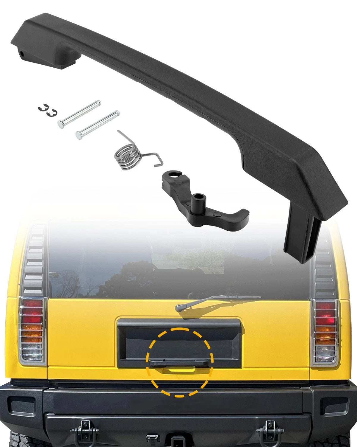 Tailgate Latch Handle Kit for Hummer H2 (2003–2009) Black