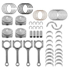 Set of 4 Piston & Rings Connecting Rod Kit for Hyundai Tucson, Kia 2.0L (2014–2018)