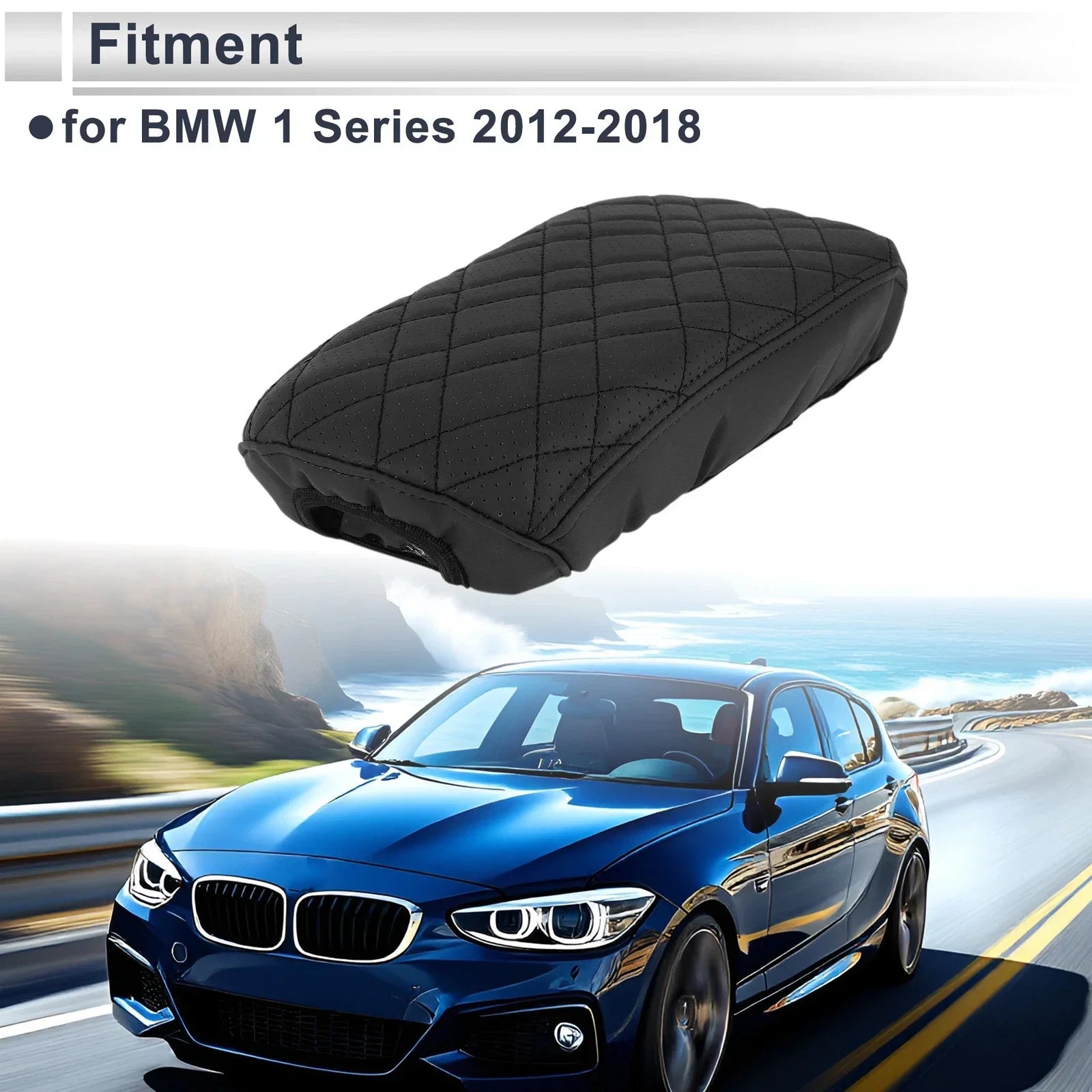 Center Console Cover for BMW 1 Series Black (2012-2018)