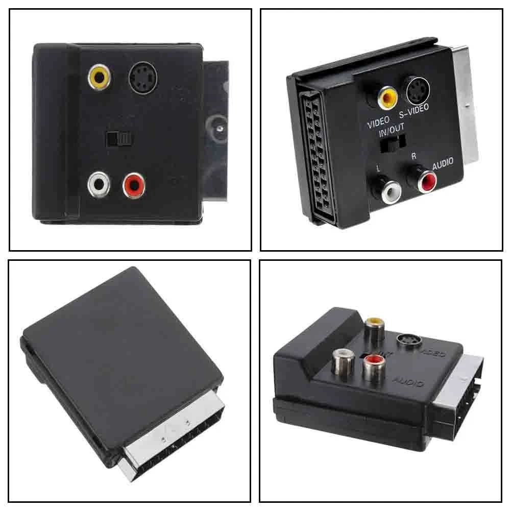 Scart to RCA S-Video Adapter for (Plastic Metal Housing)