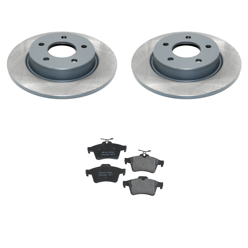 DuraGo Rear Rotors & Low-Met Disc Brake Pads Kit for Mazda 3 (2004–2013)