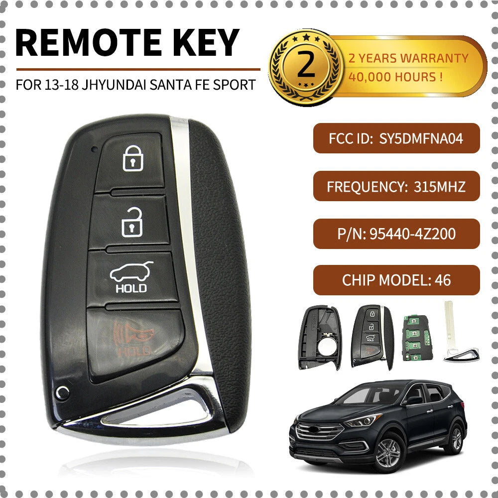 Smart Remote Key Fob 4 Button for Hyundai Santa Fe (2013–2018) 95440-4Z200