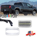 2X Clear Lens White LED Rear Fender Marker Light for Chevy GMC 2500/3500HD (2015–2023)