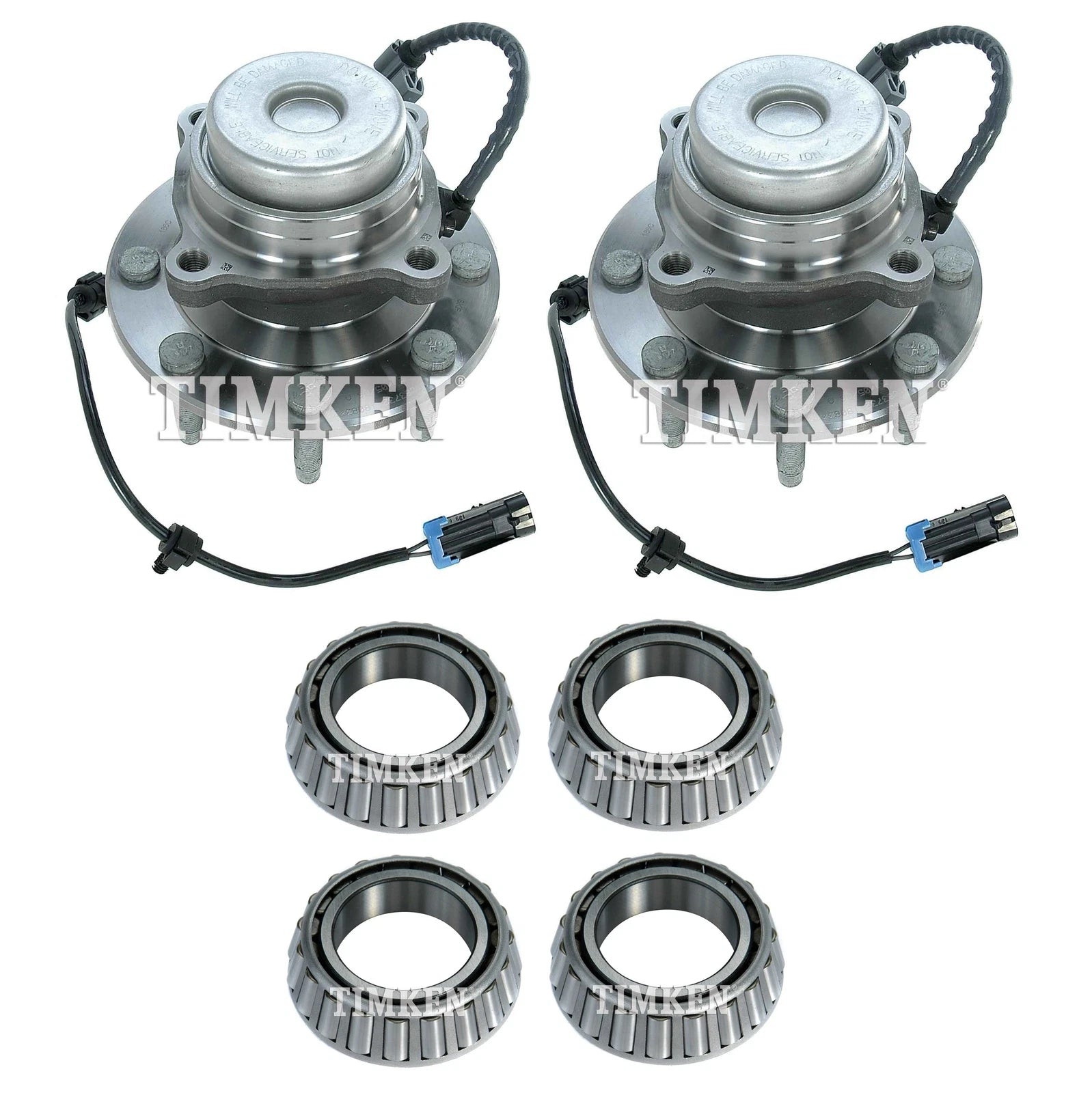 Front & Rear Wheel Bearings & Hubs Kit for GMC Savana 3500 (2003–2016)