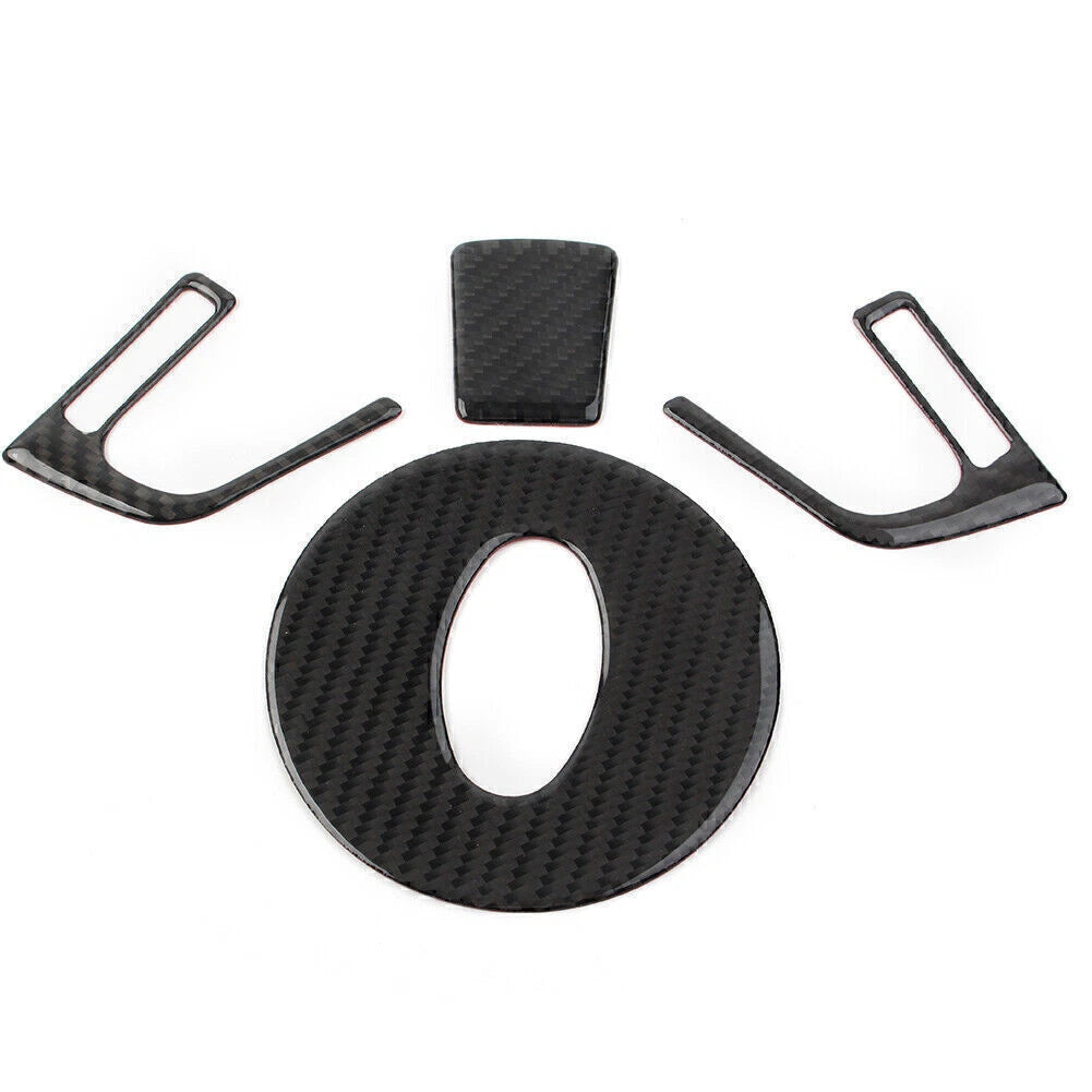 Set of 4 Carbon Fiber Steering Wheel Covers for Subaru Forester (2013–2018)