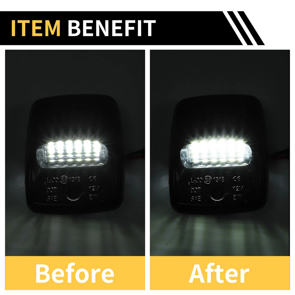 2X License Plate Light Tag Lamp White for Toyota Tundra (2000–2013)