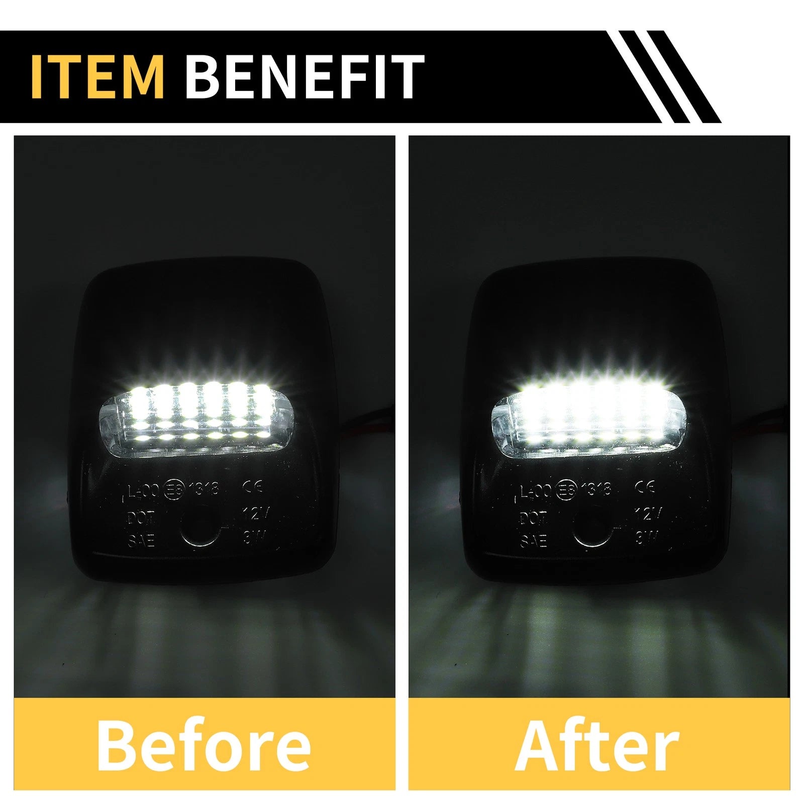 2X License Plate Light Tag Lamp White for Toyota Tundra (2000–2013)