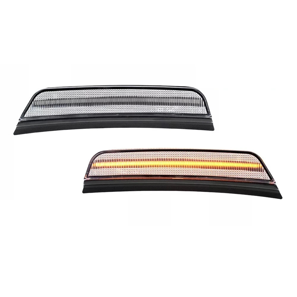 2X Clear Amber LED Front Side Marker Lights for Jeep Grand Cherokee (2021–2025)