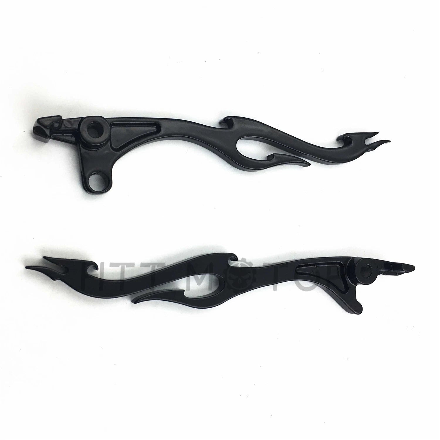 Black Custom Brake Clutch Flame Lever Set for Kawasaki Vulcan 1500 1600 (1987–2009)