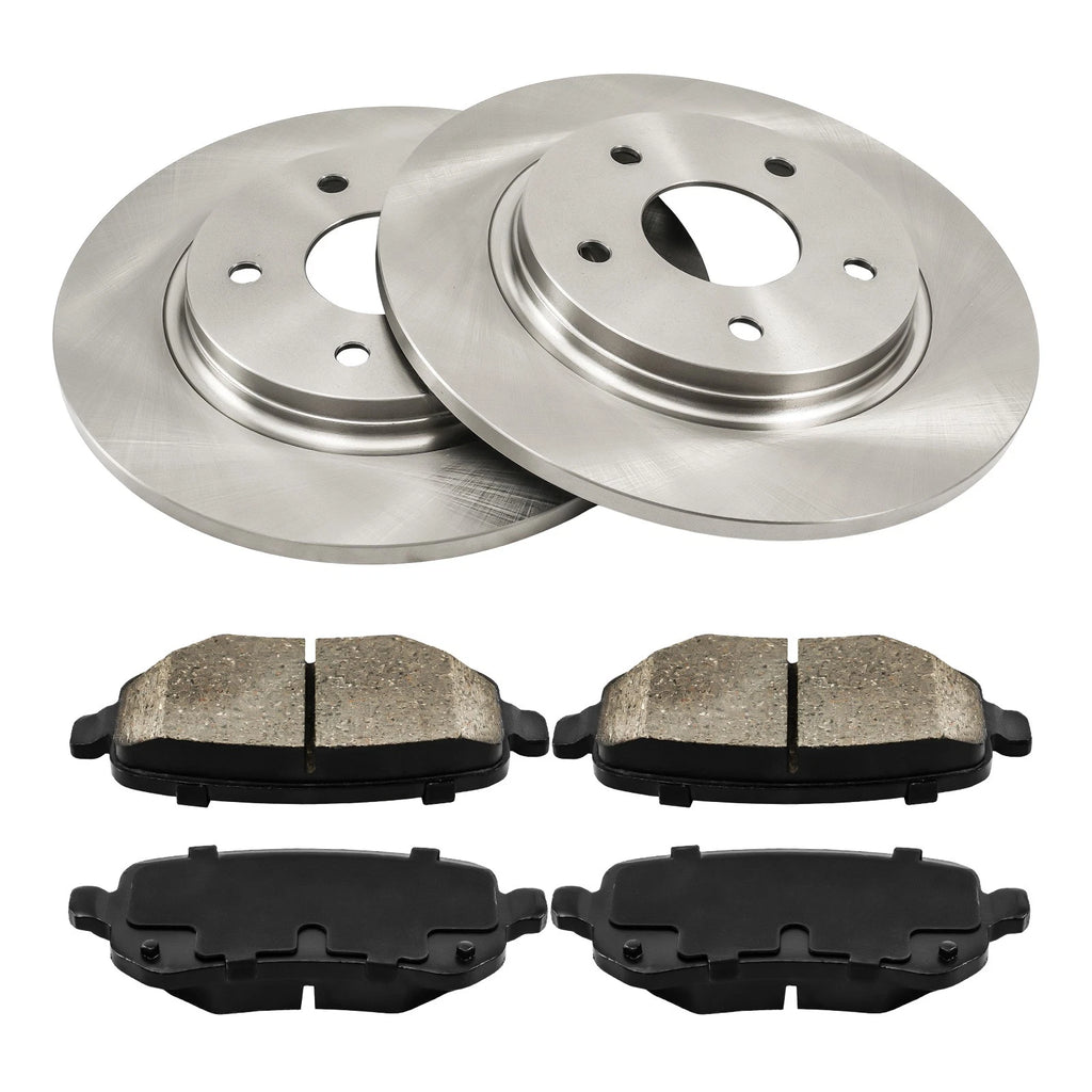 Rear Brake Rotors & Ceramic Pads Kit for Dodge Grand Caravan (2008–2011)