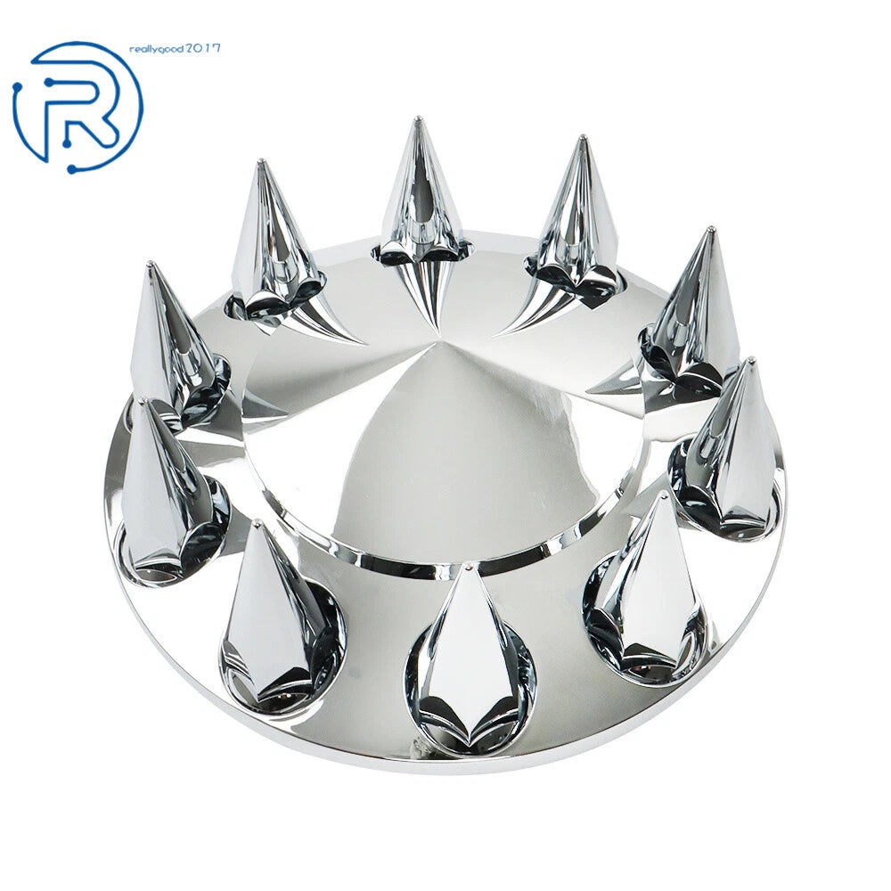 Chrome Hub Cover Kit for Semi Truck (33mm Front & Rear)