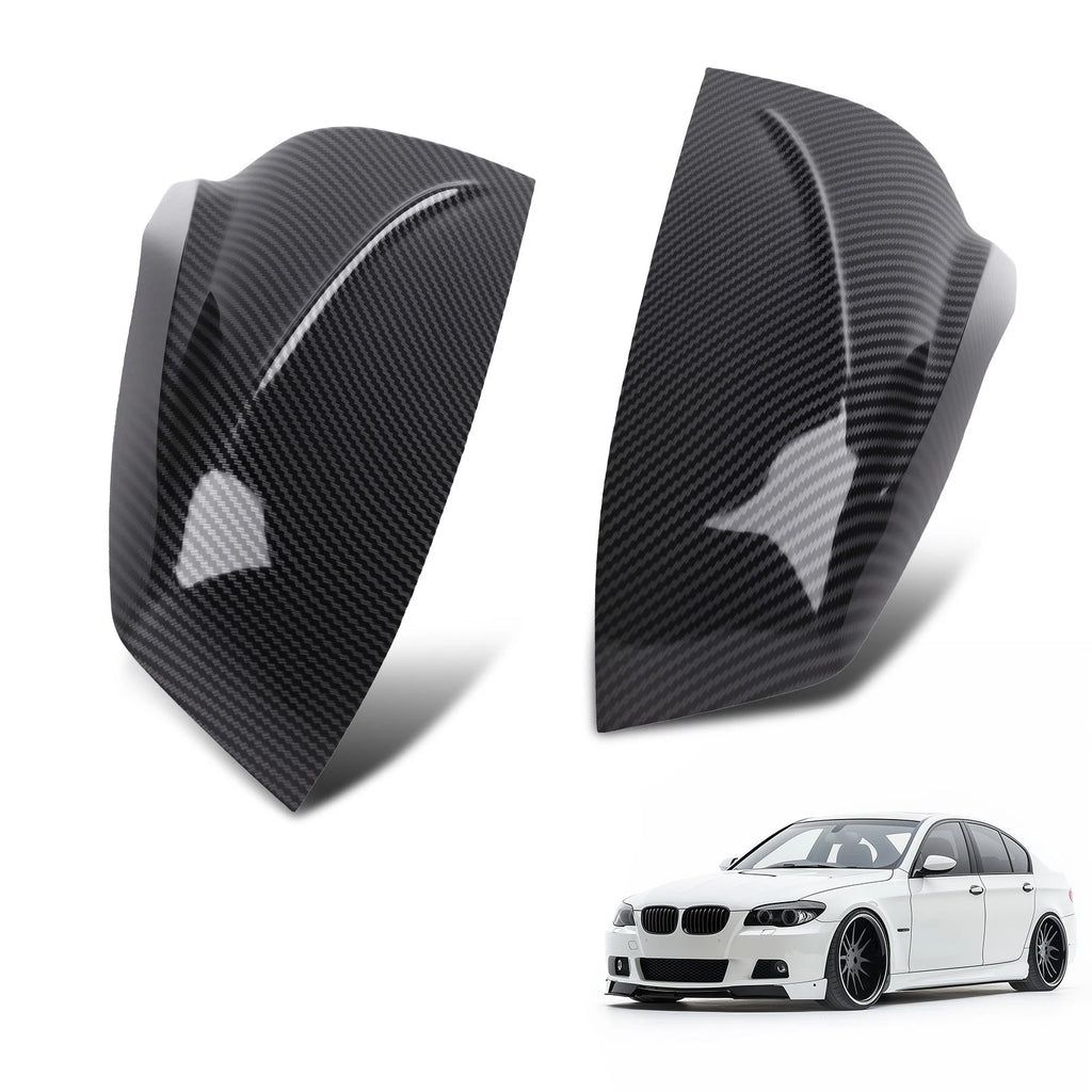 Carbon Fiber Side Mirror Cover Caps for BMW E60 E61 E63 E64 (2003–2008)