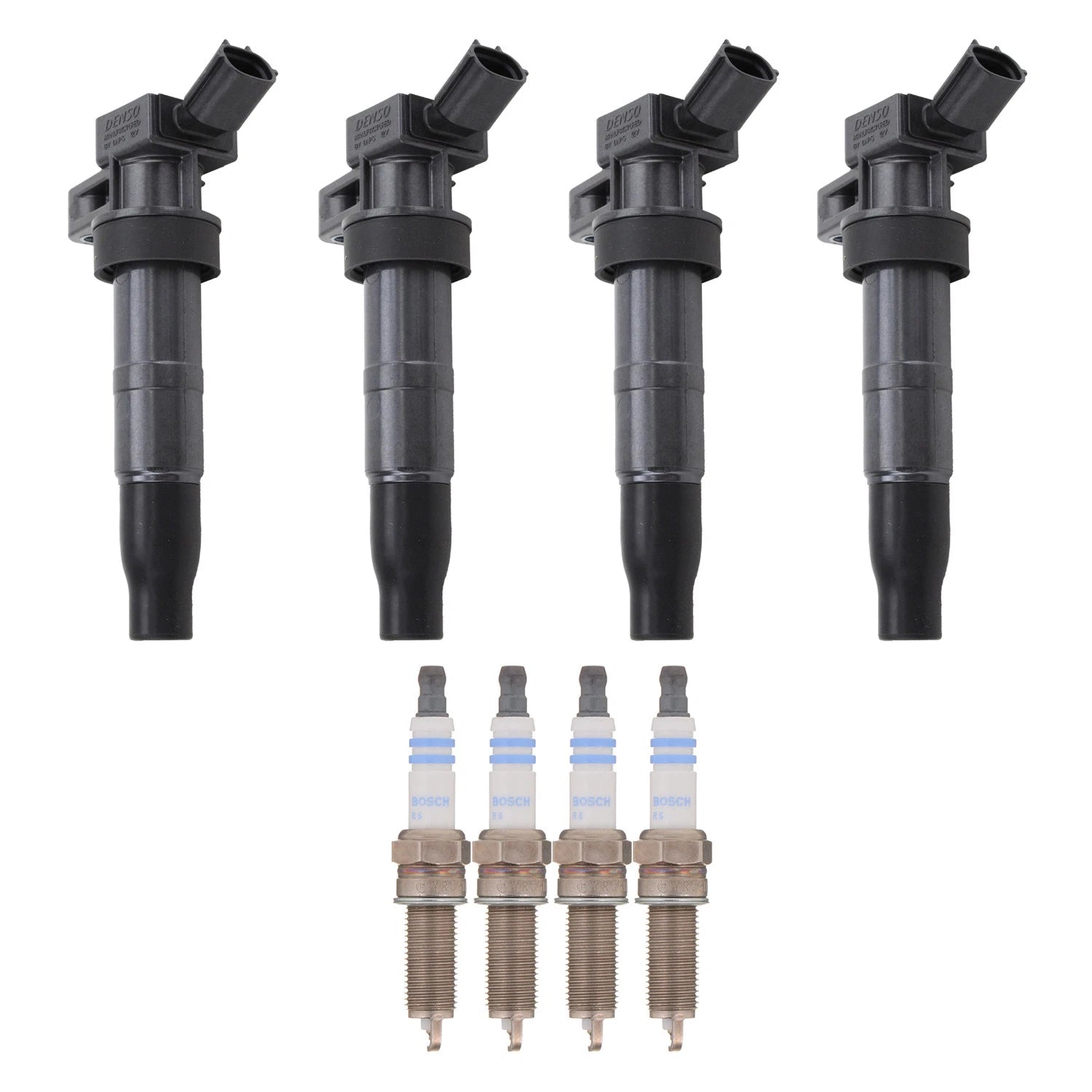 Set of 4 Ignition Coils & Spark Plugs for Kia Optima Sorento (2011–2015)