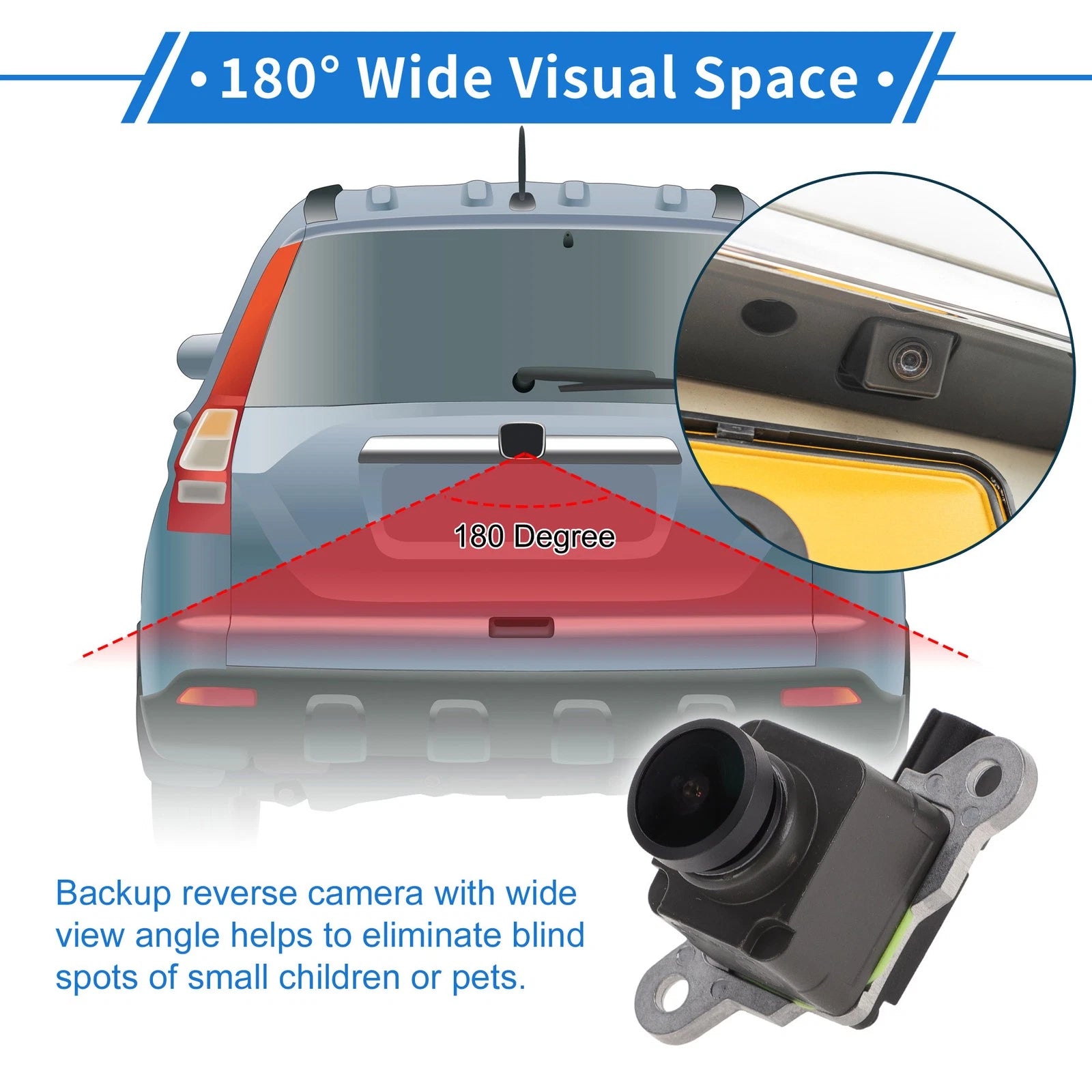 Rear View Camera for Ram 1500 2500 3500 (2013–2018) 120-180°