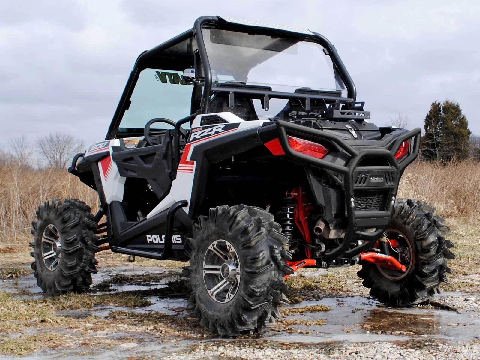 Heavy Duty Rear Bumper for Polaris RZR 900 / S 900 (2015–2020) - Black