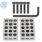 Set of 8 Gauge Hole Blocks with Screw Wrench Case