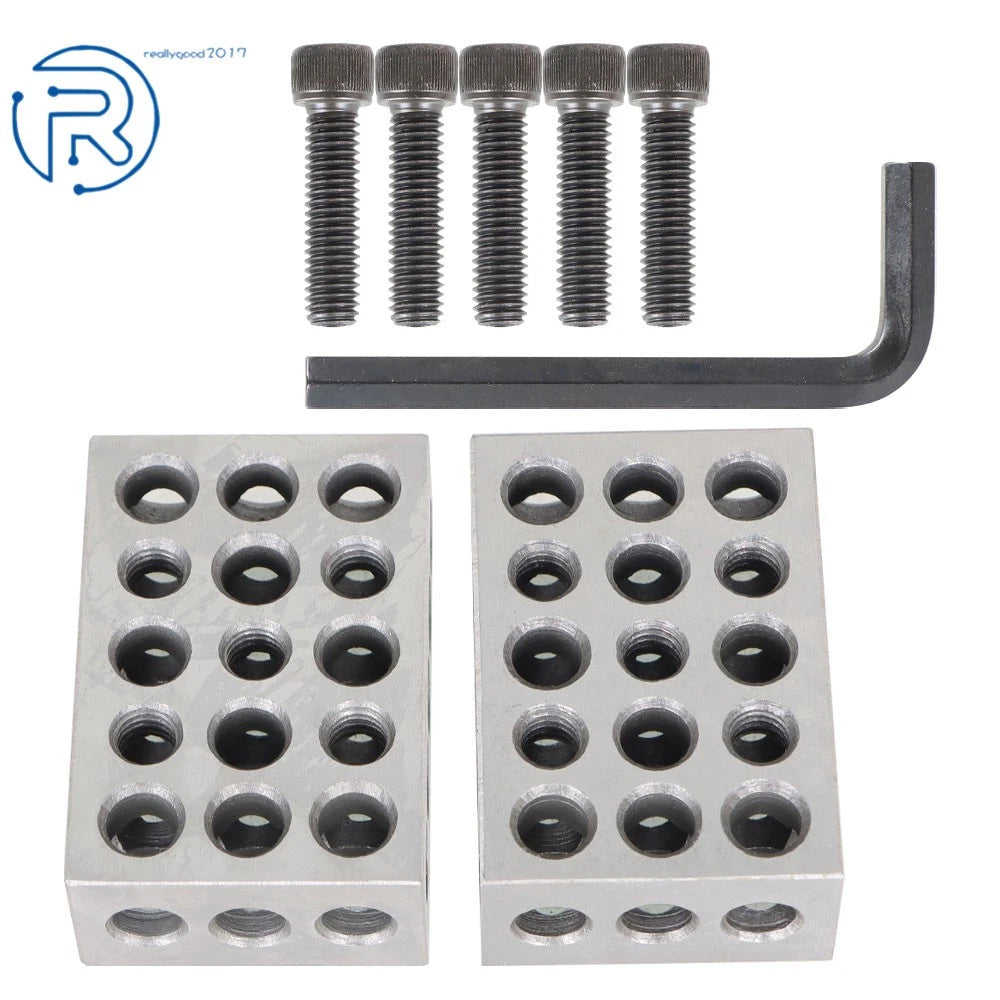 Set of 8 Gauge Hole Blocks with Screw Wrench Case