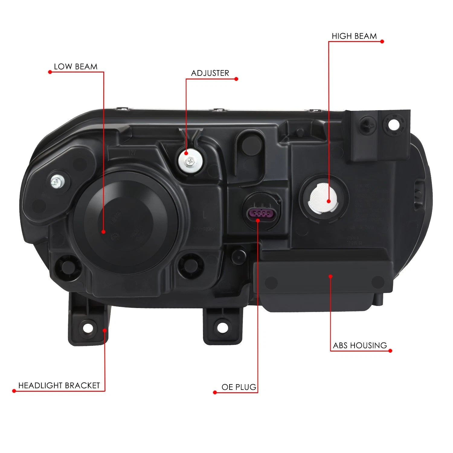 Left Side Projector HID Xenon Headlight for Dodge Challenger (2008–2014)