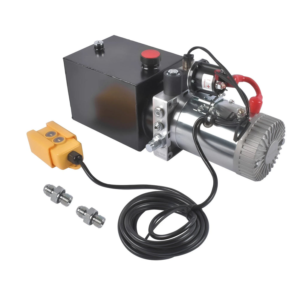 Hydraulic Pump w/12V Motor for Container Truck Tailplates (4 Quart)