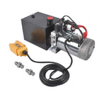 Hydraulic Pump w/12V Motor for Container Truck Tailplates (4 Quart)