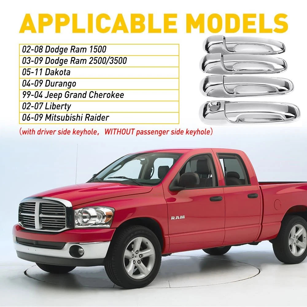 Chrome Door Handle for Dodge Ram, Dakota, Durango, Jeep Grand, Liberty (H)