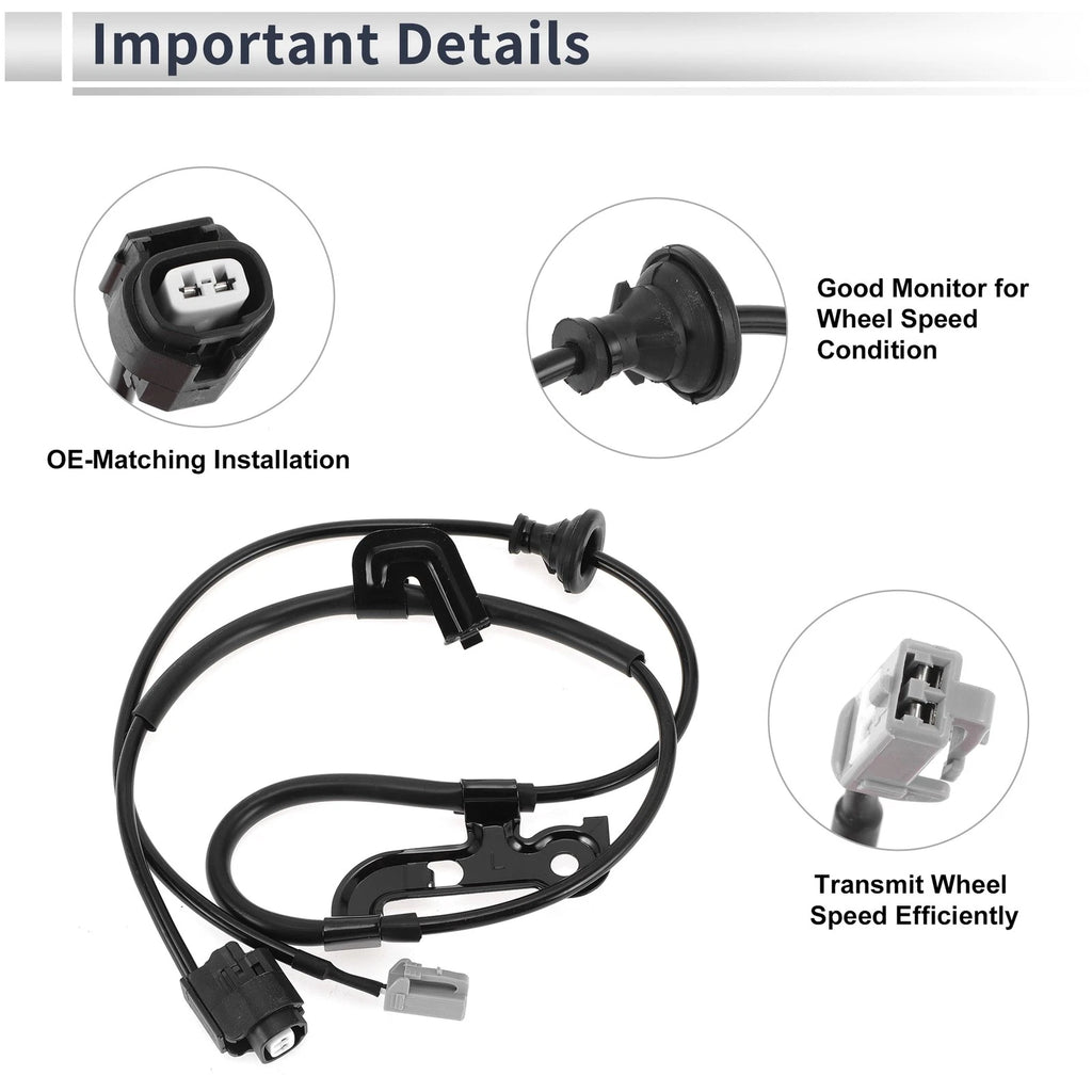 ABS Wheel Speed Sensor No. 89516-33020 for Toyota Camry (2002–2006) Rear Left